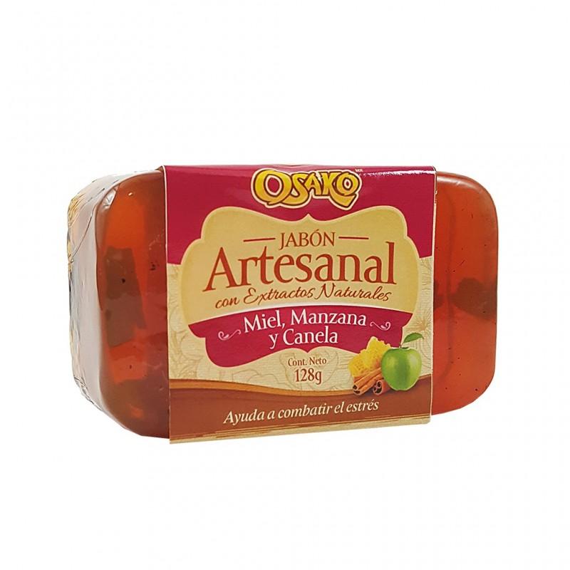 Jabón Artesanal Miel, Manzana y Canela 128g - Productos Osako