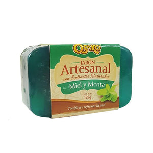 Jabón Artesanal Miel y Menta 128g - Productos Osako